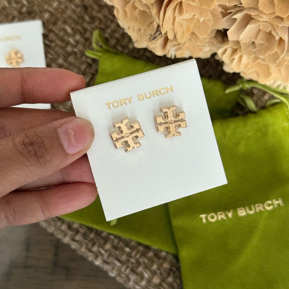 Tory Burch Gold Logo Stud Earrings Set
Price for each - Picture 5 of 9